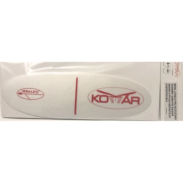 KOMÁR – gumáčik bielo-červený