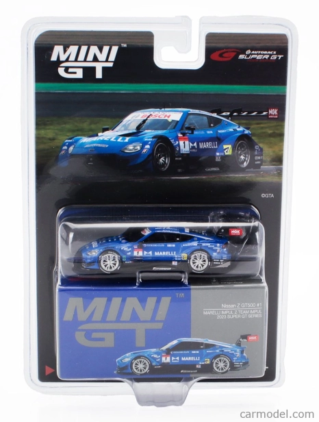 Mini-gt Nissan Type Z Team Marelli Impul N 1 Gt500 Class Super Gt 2023 Kazuki Hiramine - Bertrand Baguette 1:64 Blue