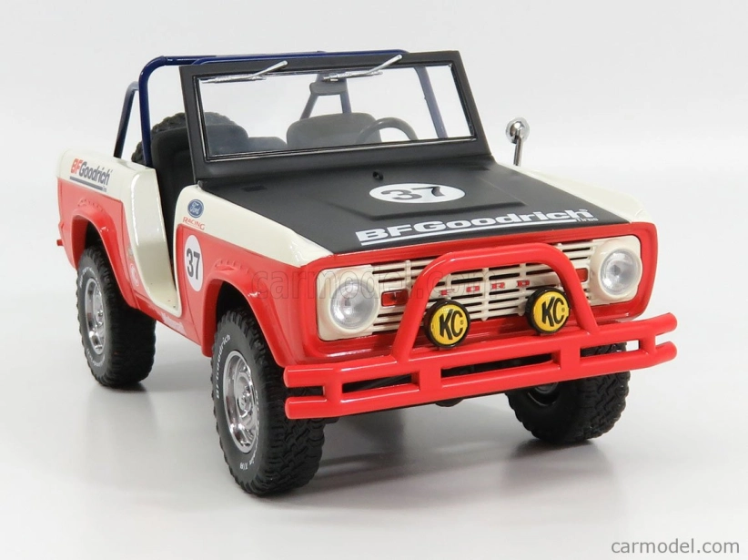 Greenlight Ford usa Bronco Open N 37 Bfgoodrich 1966 1:18 Červená Bílá Černá