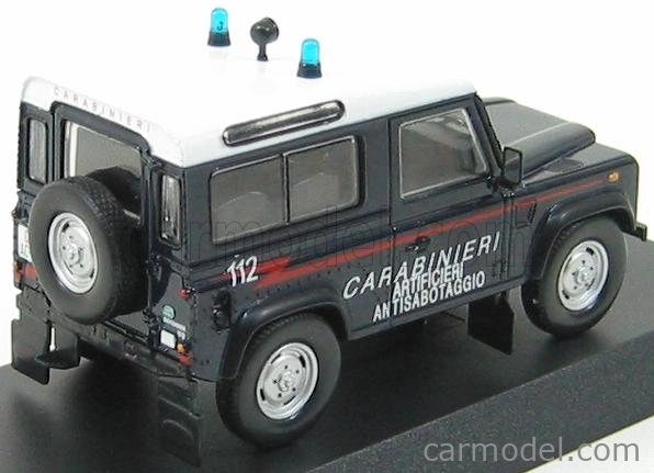 Edicola Land rover Land Defender Carabinieri Artificieri Antisabotaggio 1998 1:43 Modrá Bílá
