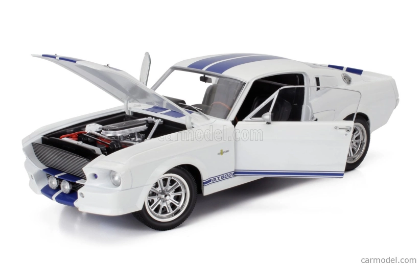 Kk-scale Ford usa Mustang Shelby Gt500 Eleanor Coupe 1967 1:12 White Blue