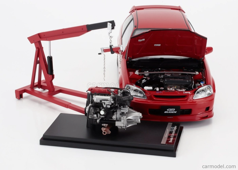 Motorhelix Honda Civic Ek9 Type R Mugen With Engine And Accessories 1999 1:18 Red