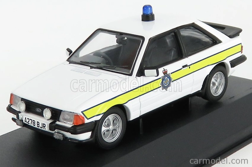 Vanguards Ford england Escort Mkiii Xr3i Police 1990 1:43 Bílá Žlutá