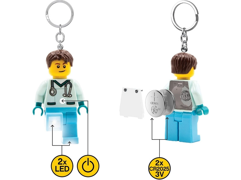 LEGO svietiaca kľúčenka – Iconic Zdravotný brat