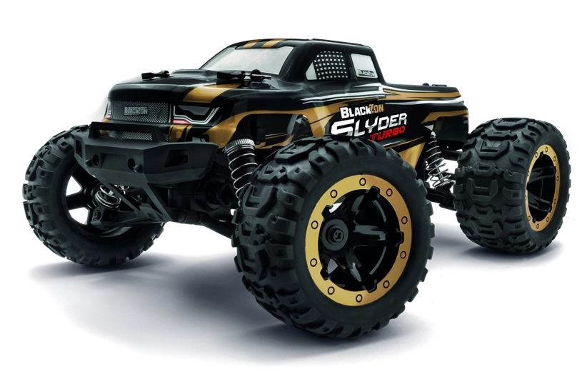 RC auto Slyder MT Turbo 1/16 4WD 2S Brushless, zlatá