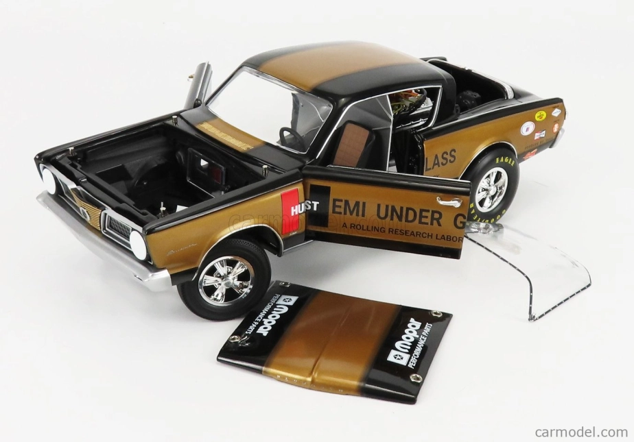 Highway61 Plymouth Barracuda Hemi Under Glass N 0 Coupe 1966 1:18 Black