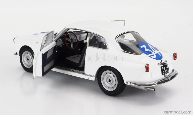 Kyosho Alfa romeo Giulietta Sv Sprint Veloce N 34 Targa Florio 1960 Emanuele - Aldebaran (checco D'angelo) 1:18 Biela