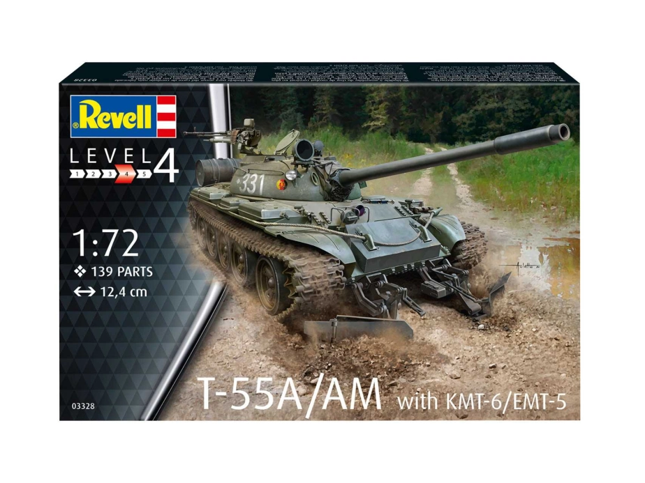 Revell T-55A/AM s KMT-6/EMT-5 (1:72)