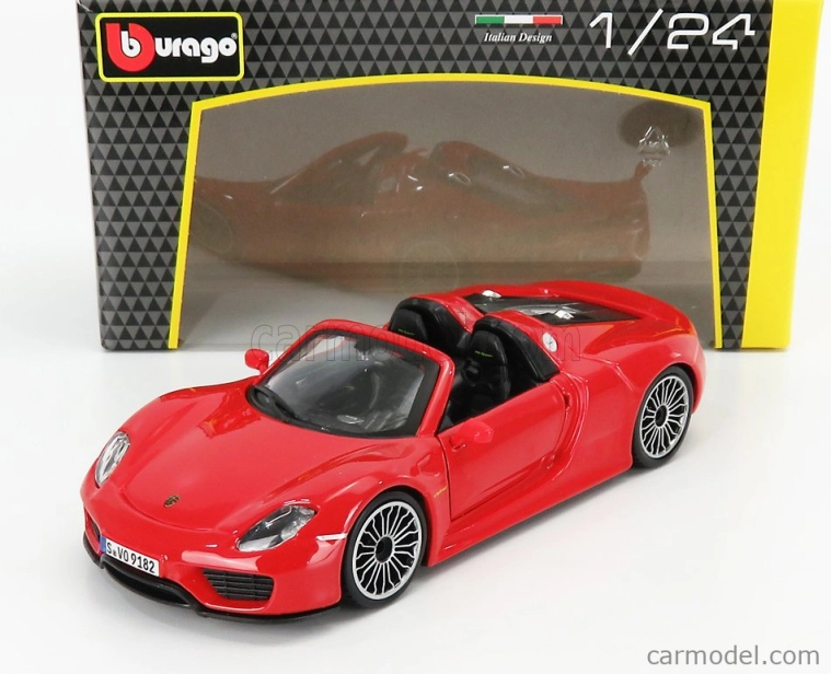 Bburago Plus Porsche 918 Spyder 1:24 červená
