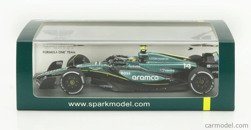 Spark-model Aston martin F1 Amr24 Team Aramco Cognizant N 14 5. Saudská Arábia Gp 2024 Fernando Alonso 1:43 Zelená čierna