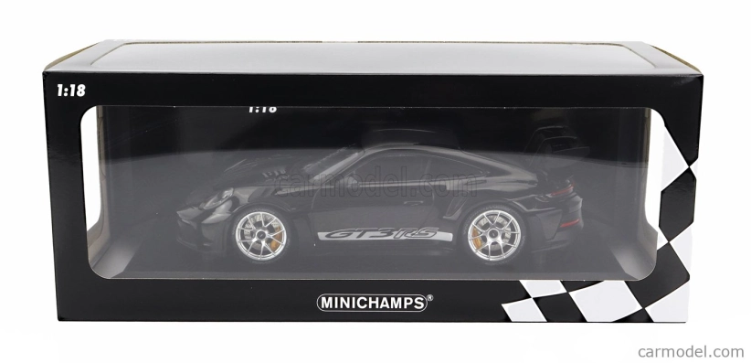 Minichamps Porsche 911 992 Gt3 Rs Coupe 2023 - Silver Wheels 1:18 Black