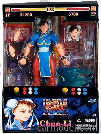 Jada Figures Chun-li - Ultra Street Fighter Ii - The Final Challengers - Cm. 15.5 - Action Figure 1:10 Červená Modrá Bílá