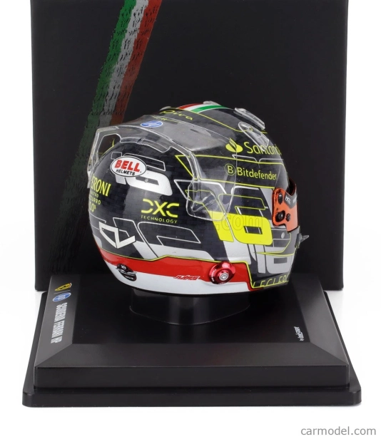 Looksmart Bell helmet Casco Helmet F1 Charles Leclerc Team Ferrari Hp N 16 Winner Monza Italy Gp 2024 1:5 Black