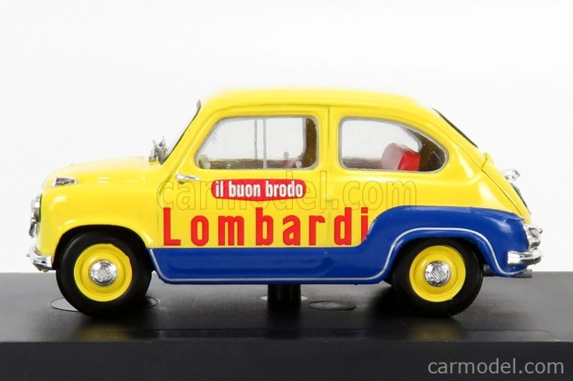Brumm Fiat 600 Brodo Lombardi 1960 1:43 Žlutá Modrá