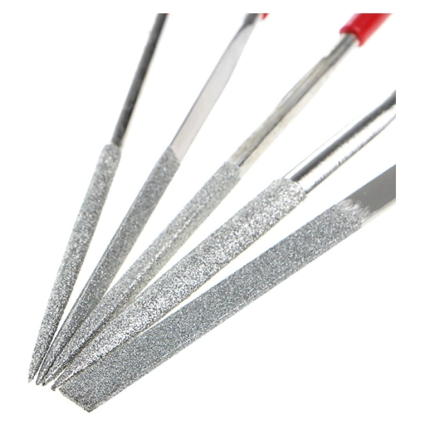 Pilníky jehlové diamantové 140mm, sada 5ks