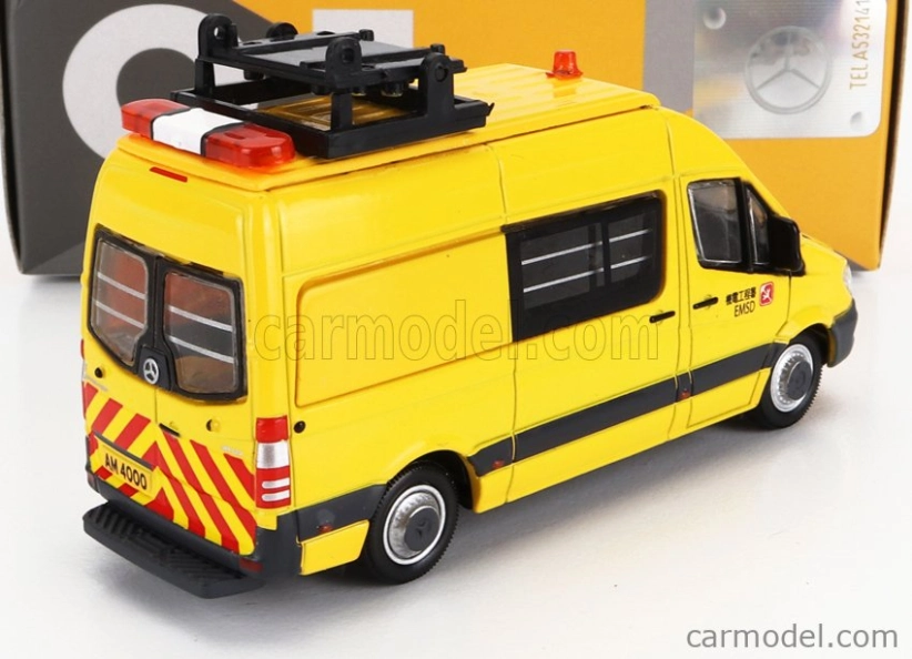 Drobné hračky Mercedes Benz Sprinter Van Emsd 2018 1:76 Žltá