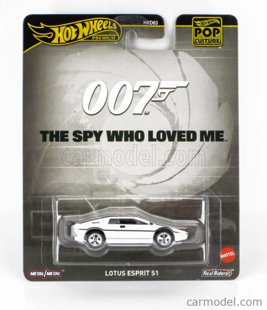 Mattel hot wheels Lotus Esprit S1 1-series 1977 - 007 James Bond - The Spy Who Loved Me - La Spia Che Mi Amava - Roger Moore - Movie 1977 1:64 Bílá