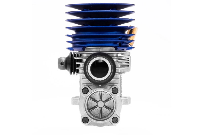 Samotný motor OS MAX R21 V2 (strieborná verzia s modrou hlavou)