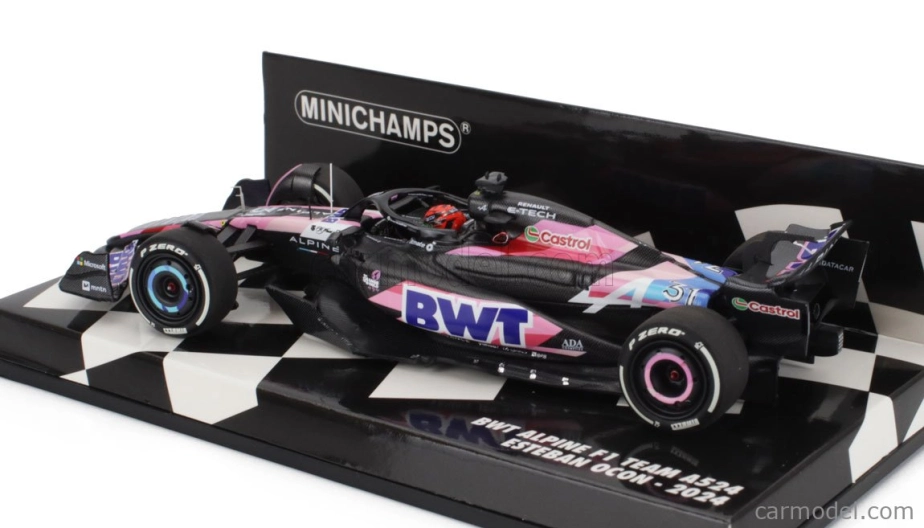 Minichamps Alpine F1 A524 Team Bwt Alpine N 31 Sezóna 2024 Esteban Ocon 1:43 Čierna Modrá Ružová