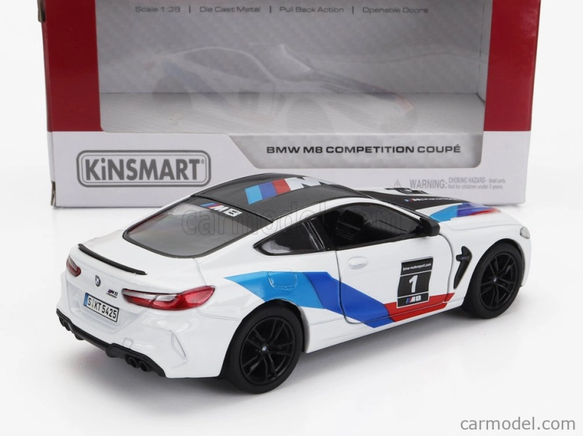 Kinsmart BMW radu 8 M8 Competition Coupe (f92) 2020 1:32 biela čierna