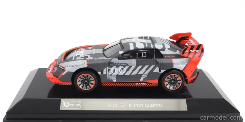 Bburago Audi S1 E-tron Quattro N 0 Presentation 2023 1:43, stříbrná