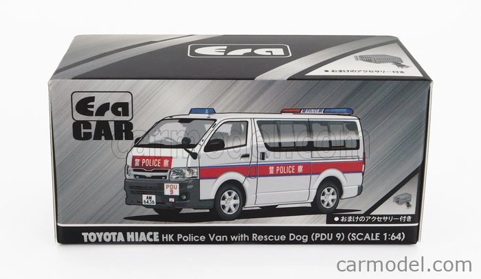 Era-models Toyota Hiace Minibus Police With Rescue Dog 2009 1:64 Bílá Červená