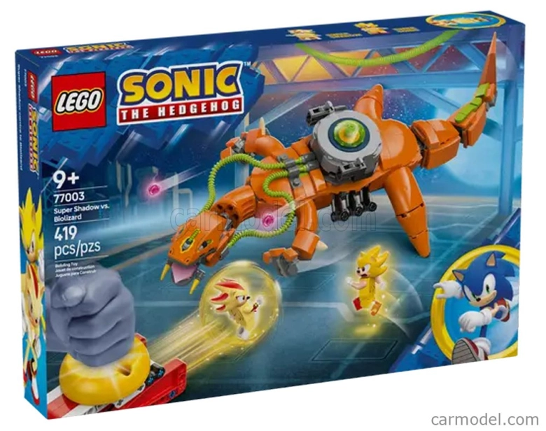 Lego figúrky Ježko Sonic - Super Shadow vs Biolizard - 419 Pezzi - 419 Pcs Orange