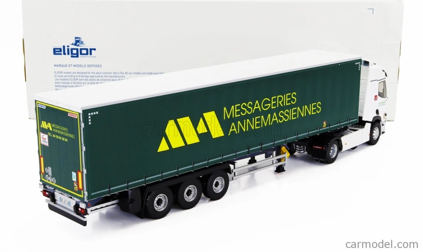 Eligor Renault T460 Truck Telonato Annemassiennes Transports 2021 1:43 Bielo-zelená