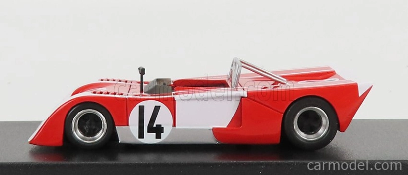 Trofeu Chevron B21 N 14 Víťaz 6h Nova Lisboa 1972 C.santos - R.heavens 1:43 Červená biela