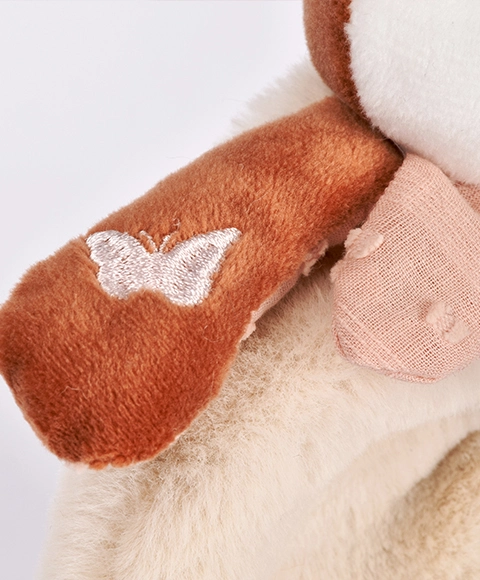Doudou Dárková sada Plyšová liška Mina s chrastítkem 18 cm