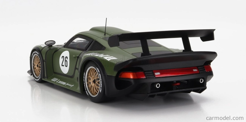 Werk83 Porsche 911 Gt1 3.2l Turbo Team Porsche Ag Mobil1 N 26 Pre Qualifying 24h Le Mans 1996 Y.dalmas - H.j.stuck - K.wendlinger 1:18 Zelená