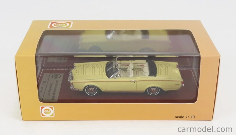 Great-iconic-models Lincoln Continental Mark Iii Convertible 1971 1:43 Žlutá