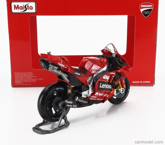 Maisto Ducati Set 2x Desmosedici Gp23 Team Lenovo N 1 World Champion Motogp Season 2023 Francesco Bagnaia + N 23 Motogp Season 2023 Enea Bastianini 1:18 Red