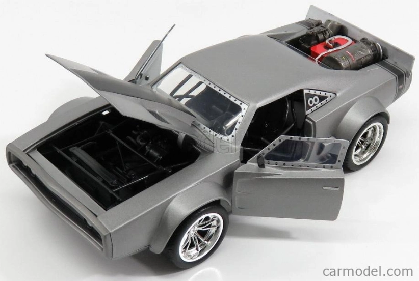 Jada Dodge Dom's Ice Charger R/t 1970 - Fast & Furious 8 2017 1:24 Matt Grey