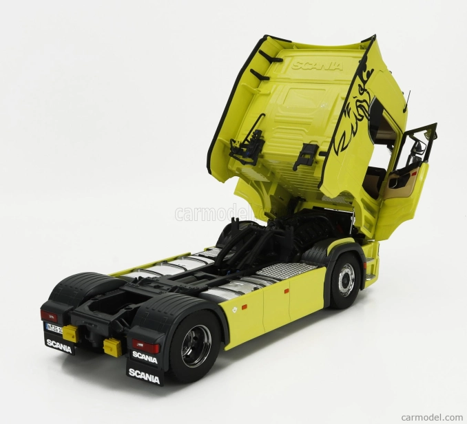 Nzg Scania S730 V8 Tractor Truck 2-assi With Vabis Logo 2017 1:18 Žlutá