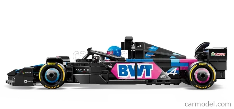Lego Alpine Lego Speed Champion - F1  A524 Team Bwt Alpine Season 2024 - 258 Pezzi - 258 Pcs Černá Modrá Růžová