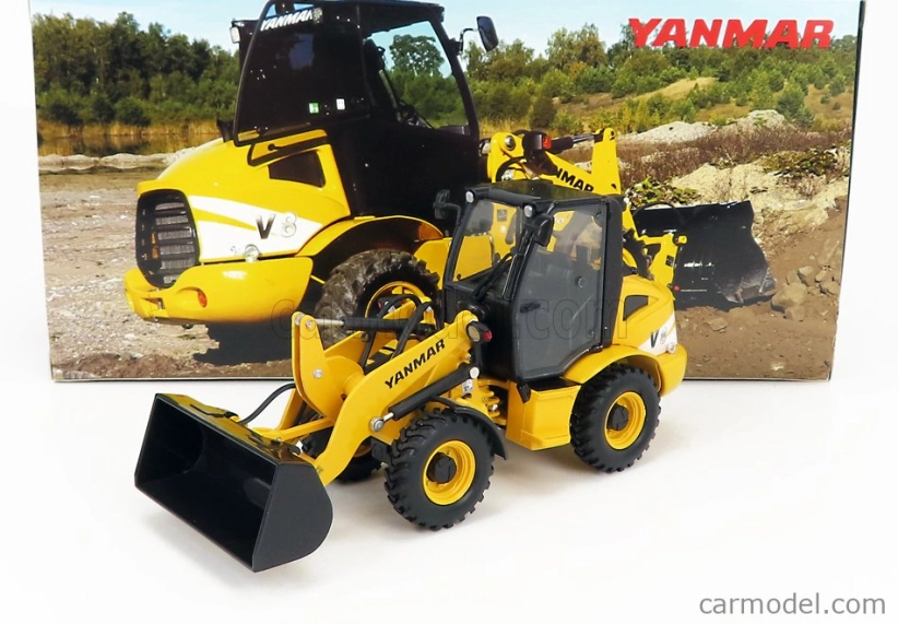 Ros-model Yanmar V8 Ruspa Gommata - Tractor Scraper 1:32 Žlutá Šedá