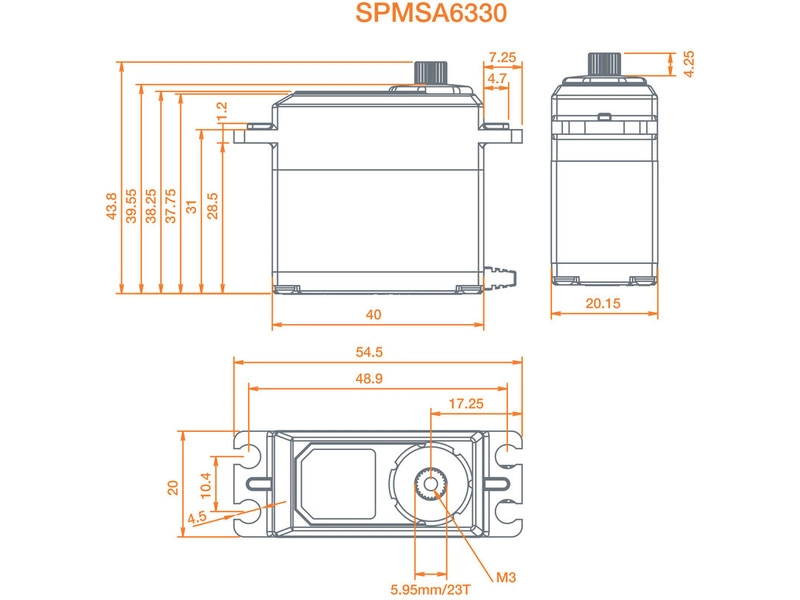 Spektrum servo A6330 12kg.cm BL HV MG