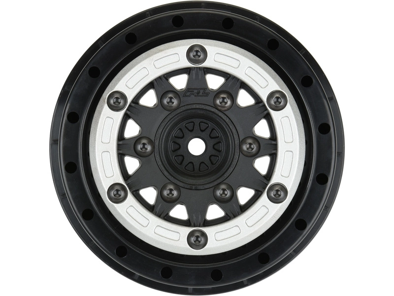 Pro-Line 2,2/3,0" Raid bead lock H12/H14 SC strieborná/čierna (2)