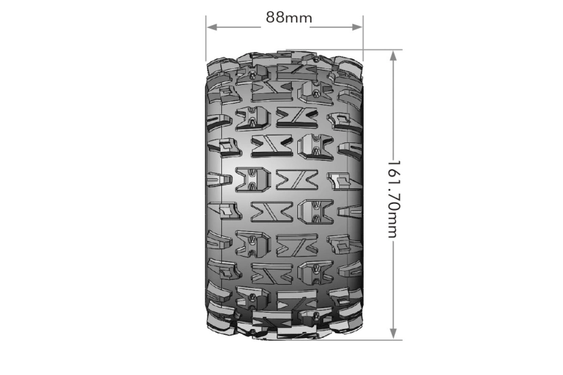 ST-PIONEER SPORT 1/8 1/2 offset 17mm hex Black Rims