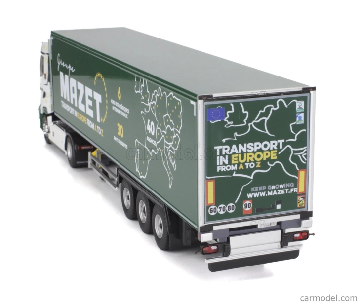 Eligor Renault T-line High Truck Cassonato Mazet Transports 2023 1:43 Bielozelený