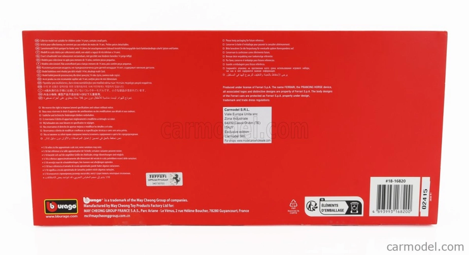 BAZAR - Bburago Ferrari F1 Sf-23 Team Scuderia Ferrari N 16 Season 2023 Charles Leclerc - Con Vetrina - With Showcase - Exclusive Carmodel 1:18 Červená Černá
