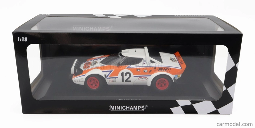 Minichamps Lancia Stratos Hf N 12 Rally Acropolis 1979 S.lambda - K.fertakis 1:18 Bílá Oranžová