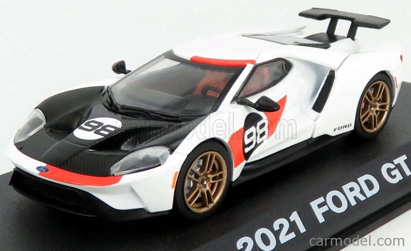 Greenlight Ford usa Gt N 98 2021 - Tribute 24h Daytona K.miles L.ruby 1966 1:43 White Carbon Red