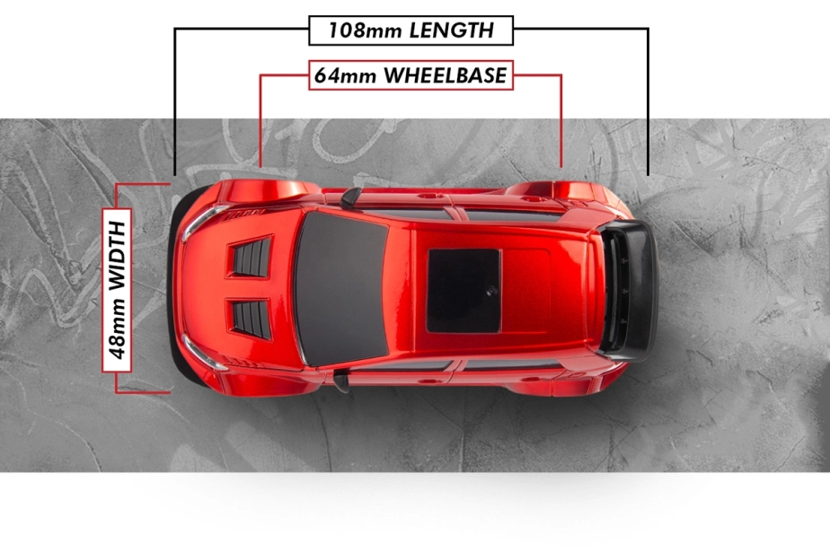 Myte D 1/43 driftové auto – červené