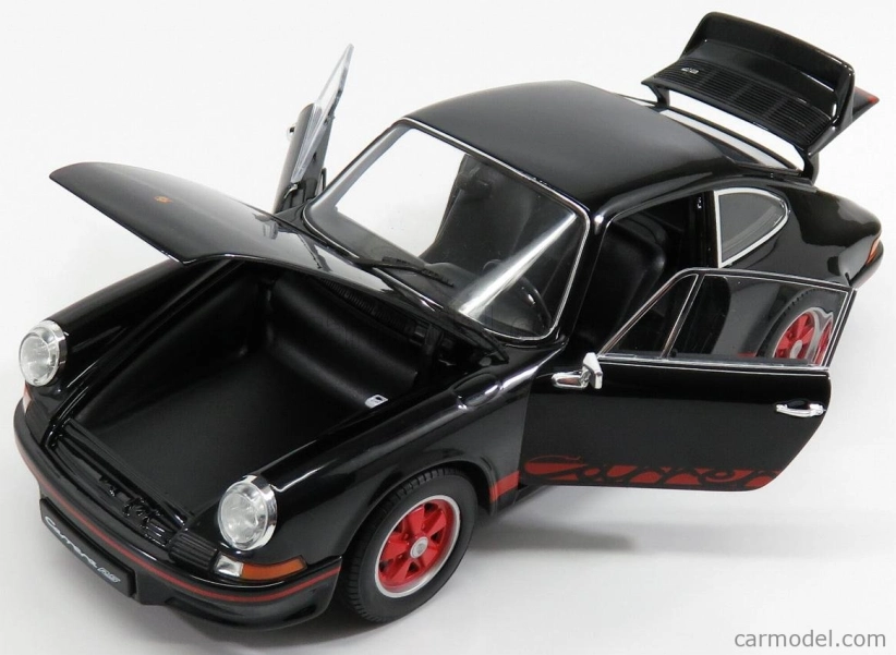 Welly Porsche 911 Carrera Rs 2.7 Coupe 1973 1:18 čierna červená