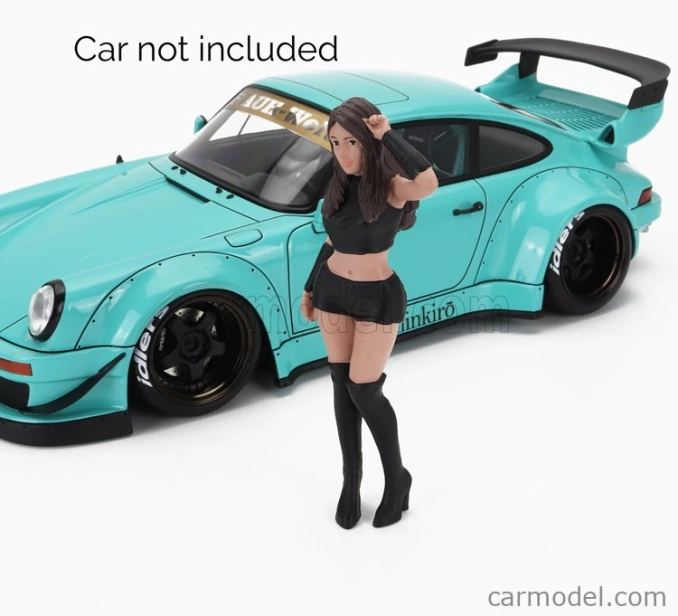 Americké diorámy Figúrky Dievča Autosalón - 2 1:18 čierno-ružové