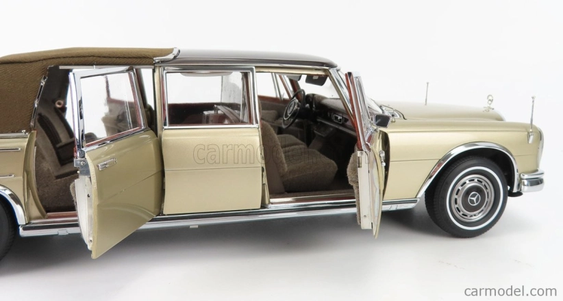 Cmc Mercedes benz S-class 600 Pullman (w100) Landaulet Soft-top Semiconvertible 1972 1:18 Gold Met