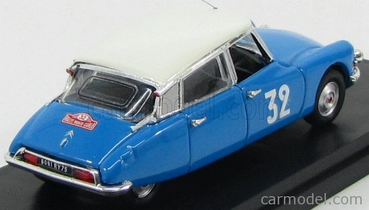 Rio-models Citroen Ds21 N 32 Winner Rally Montecarlo (dames) 1966 Poinetet - Fougeray 1:43 Bluette White