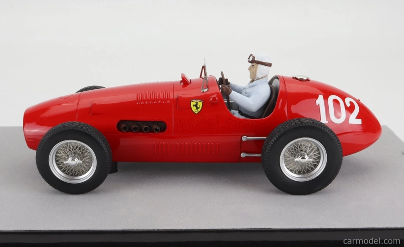 Tecnomodel Ferrari F1  500 F2 N 102 Nurburgring Gp (with Pilot Figure) 1952 Nino Farina 1:18 Red